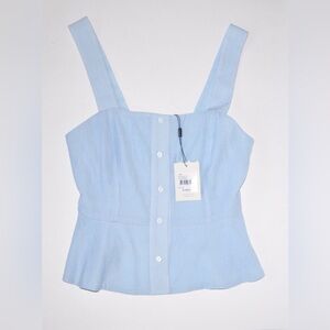 New The East Order Womens Top Size S Small Blue Farrah Crop Tank Top MSRP $109